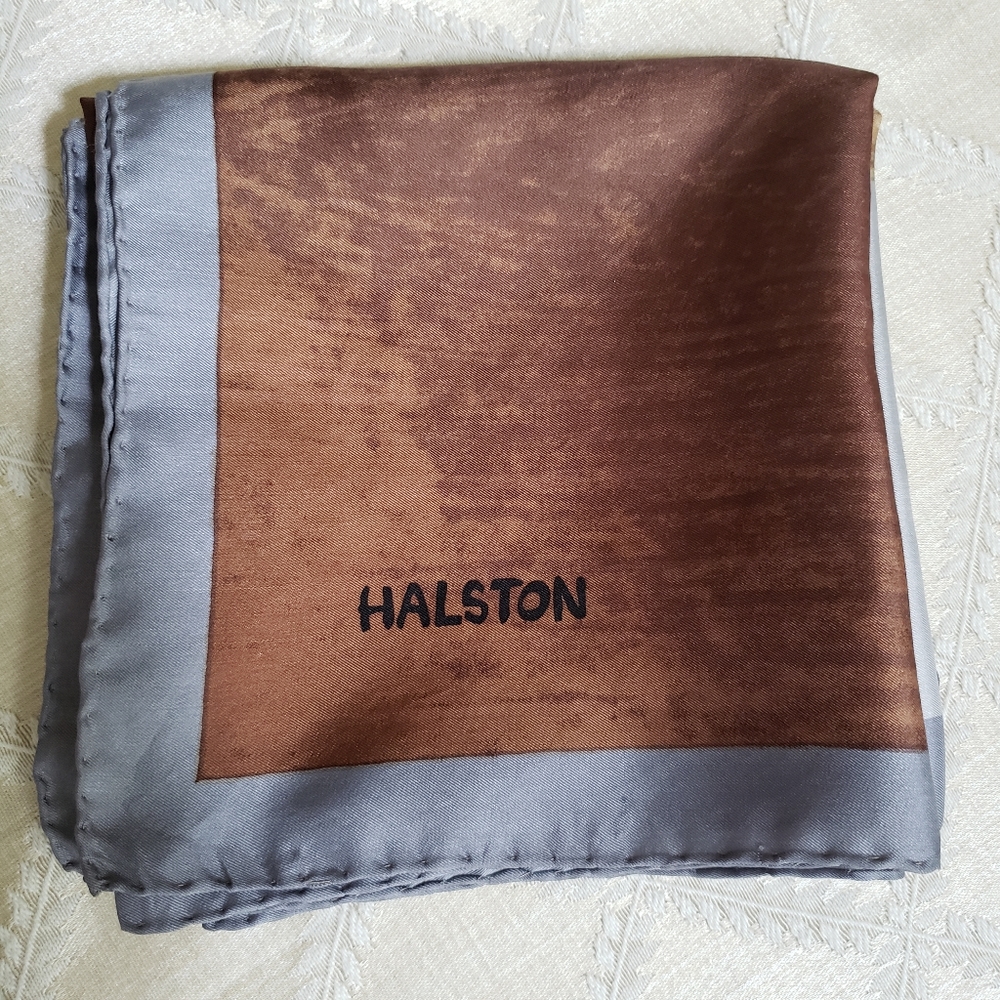 Halston vintage silk scarf.